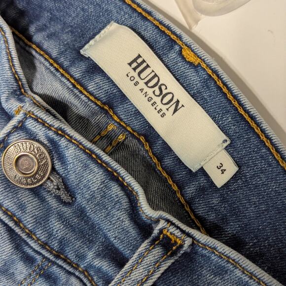 Hudson Axl Skinny Jeans Mar Vista Light Wash Extra Slim Mens 34 Denim Pants Blue - Picture 3 of 6